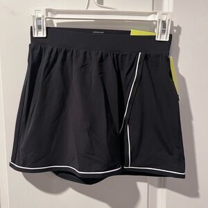 All in Motion Black Skort with White Trim